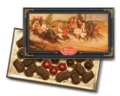 Assorted Chocolate Candy "Russian Troyka", 12.35 oz / 350 g