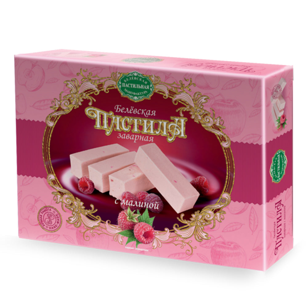 Custard Pastille w/ Raspberries, Belevskaya, 180 g – RussianFoodS