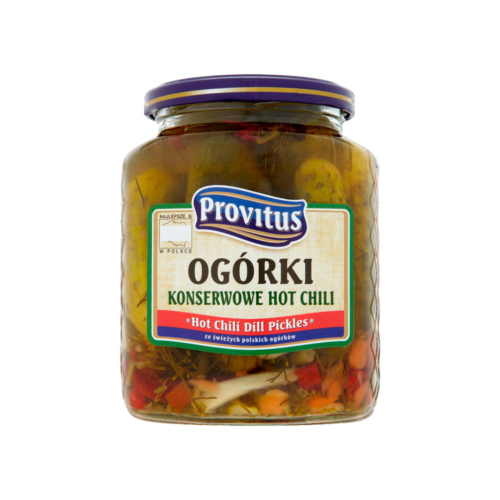 Hot Chili Dill Pickles, 24.35 oz/ 720 ml