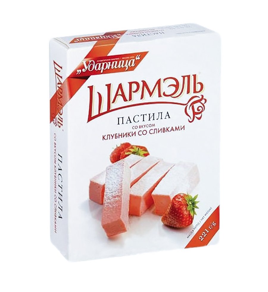 Pastila Strawberry and Cream, Sharmel, 0.49 lbs/ 221 g
