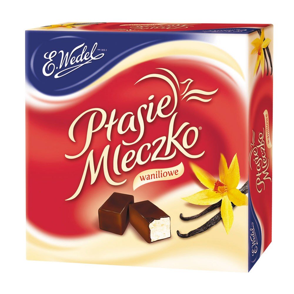 Ptasie Mleczko WEDEL Candy Bird's Milk Vanilla Flavor, 13.4oz / 380g