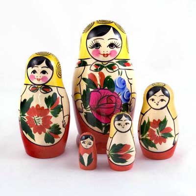 Semenovskaya Nesting Doll (Medium), 5 pcs