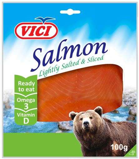 Lightly Salted Salmon Slices, 0.22lb/ 100g