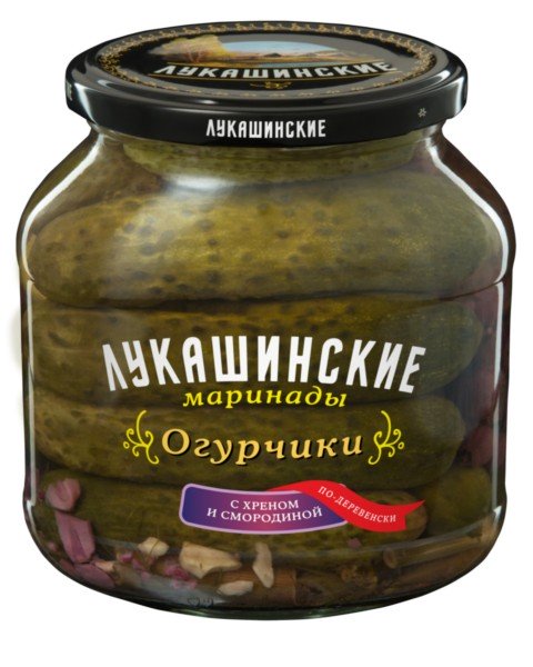 Pickled Cucumbers w/ Horseradish & Black Currant Village Style, 670 gr/ 1.48 lb