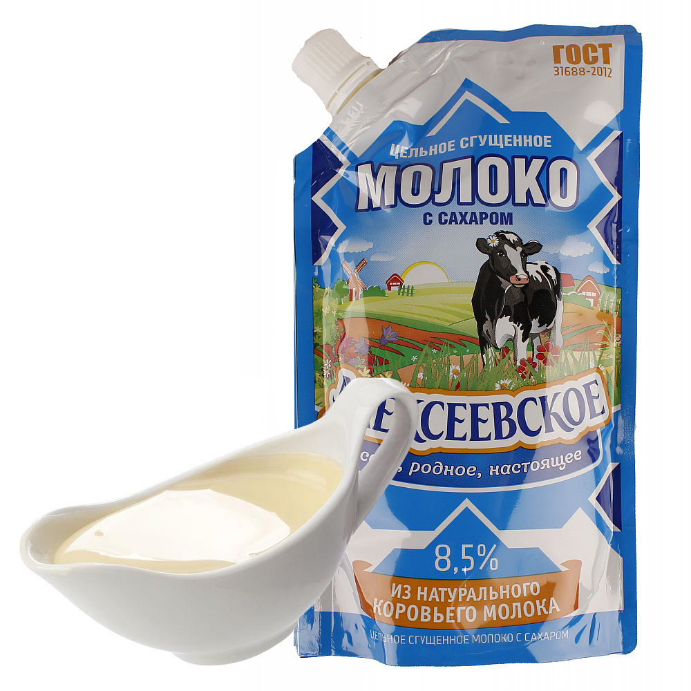 Condensed Whole Milk with Sugar, 270 g (Soft Pack)