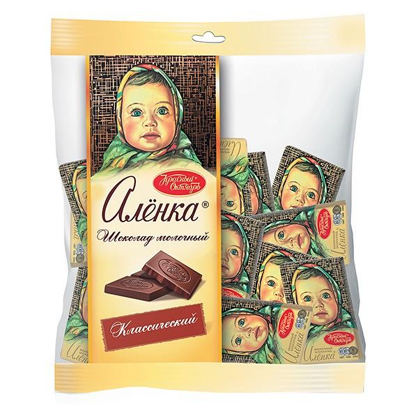 Milk Chocolate "Alenka" Classic (14 pcs x 15 g), 7.1 oz / 210 g