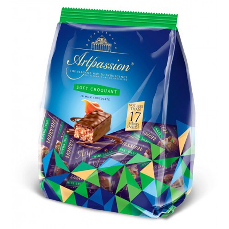 Artpassion Soft Croquant In Milk Chocolate, 250 g/ 0.55 lb