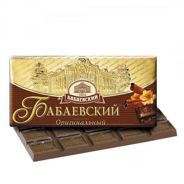 Babaevsky Original Chocolate Bar, 3.52 oz / 100 g