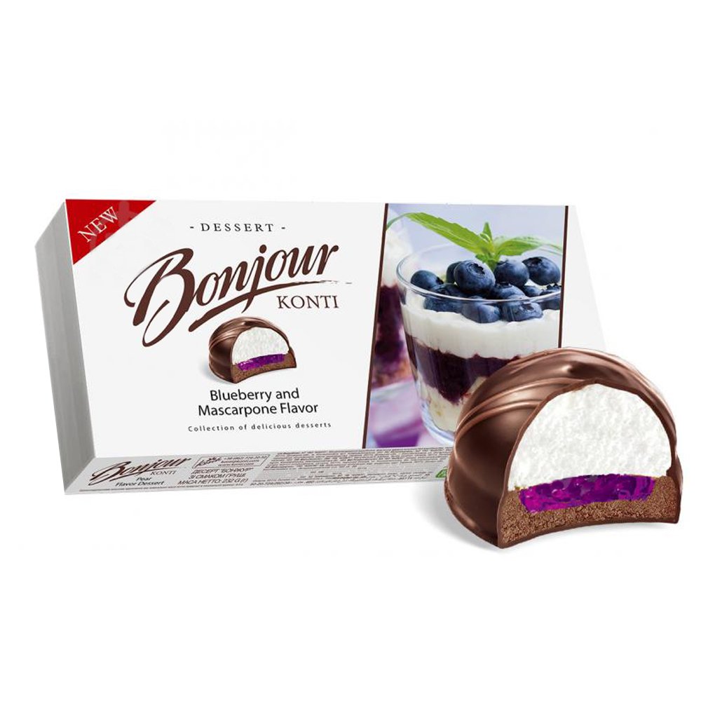 Blueberry and Mascarpone Flavor Dessert, Bonjour, 0.51 lbs/ 232 g