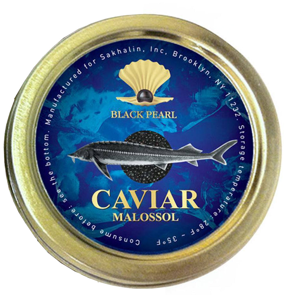 Premium Quality Osetra Kaluga Black Caviar "Malosol", 3.5 oz