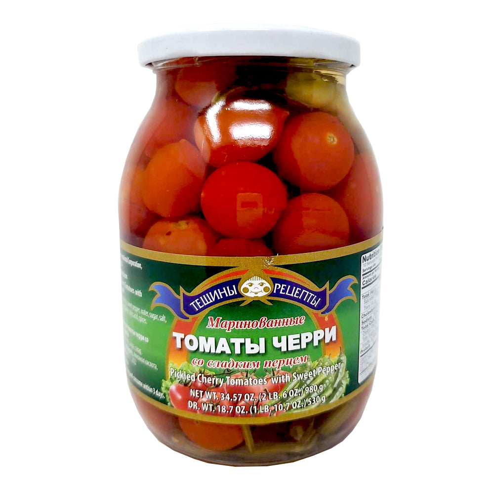 Pickled Cherry Tomatoes w/ Sweet Pepper, Teshcha's Recipes, 2.16 lb/ 980 g