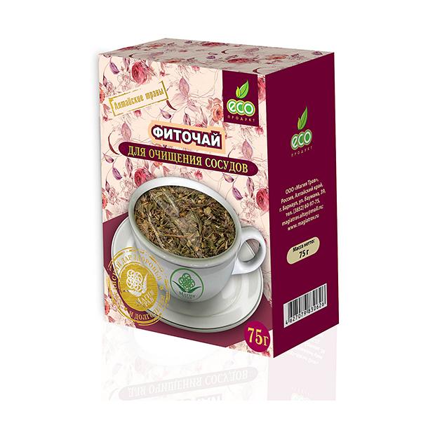 Herbal Phyto Tea for Blood Vessels Cleansing, 2.64 oz / 75 g