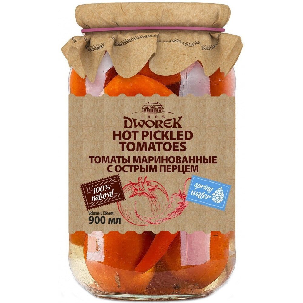 Pickled Tomatoes with Hot Pepper, Dworek | 30.43 fl oz