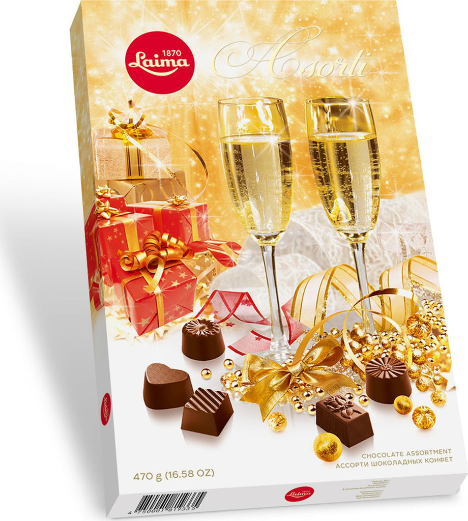 Assorted Chocolates New Year's Champagne, Laima | 17oz