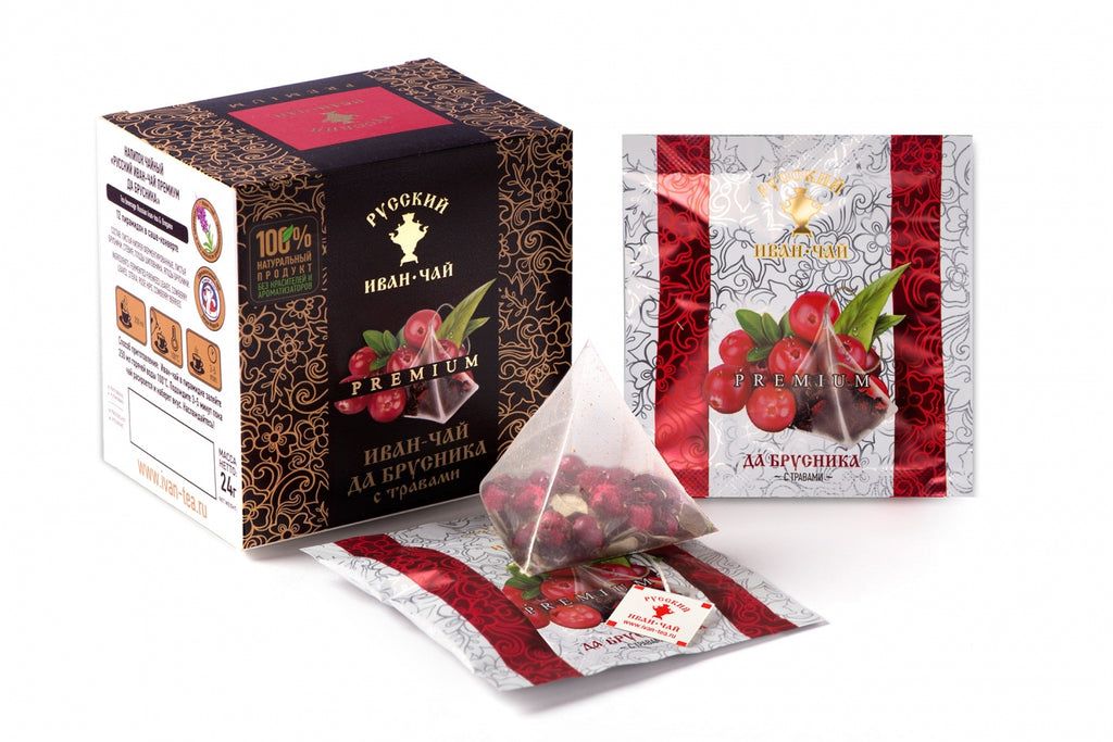 Premium Ivan-Tea and Lingonberry with Herbs, 12 pyramids *2gr 