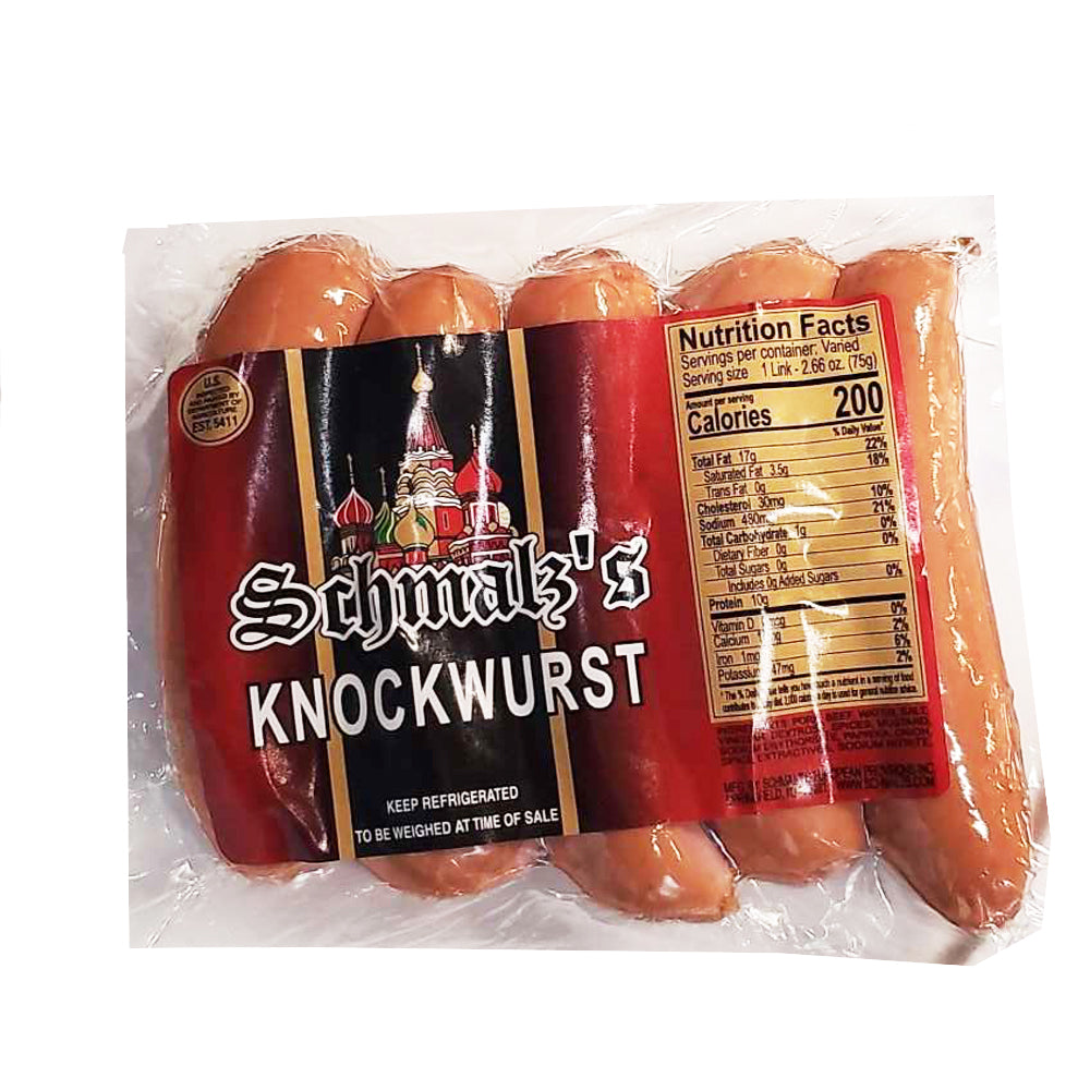 Schmaltz's Knockwurst, 13oz/ 368g