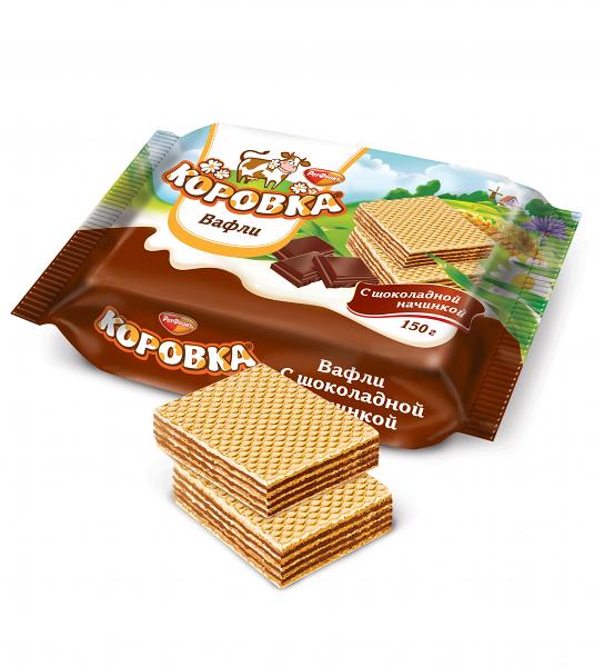 Korovka Wafers Chocolate Taste, 5.29 oz / 150 g