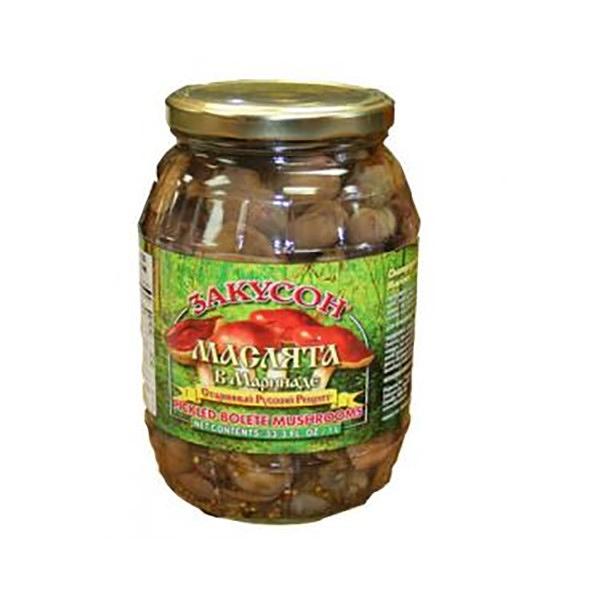 Marinated Boletus (Maslyata) Mushrooms, 33.8 fl oz/ 1 l