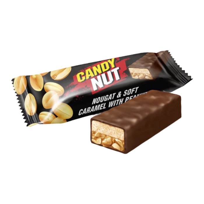 Chocolate Candy "Nut"  with Caramel, Nougat, Peanut, 0.5 lb/ 226 g