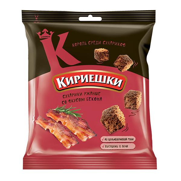 Croutons "Kirieshki" with Bacon Flavor, 1.41 oz / 40 g 