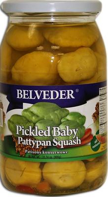 Pickled Baby Pattypan Squash Belveder, 31.74 oz/900 g