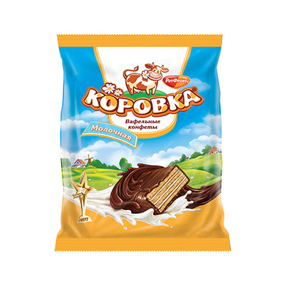 Mini Wafers with Milk Flavor "Korovka", 5.3 oz / 150 g 