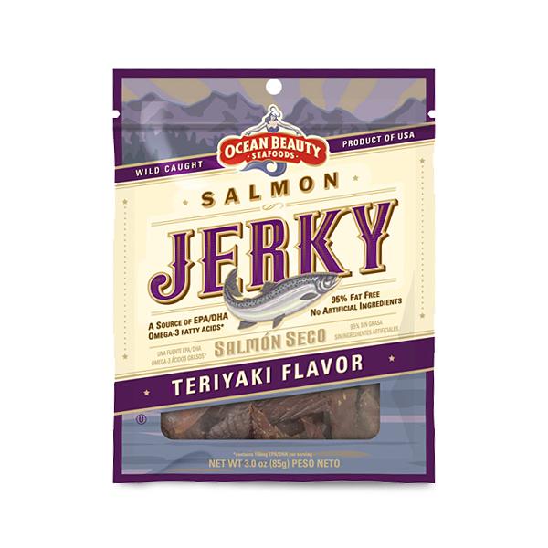 Salmon Jerky Teriyaki Flavor, 3.0 oz / 85 g