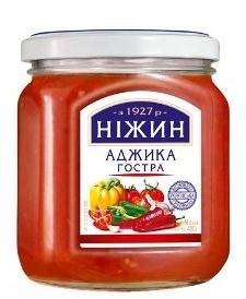 Nezhin Hot Adjika with Garlic and Spices, 15.87 oz / 450 g