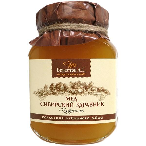 Natural Siberian Altai Honey "Zdravnik", 1.1 lb / 500 g (Berestov)