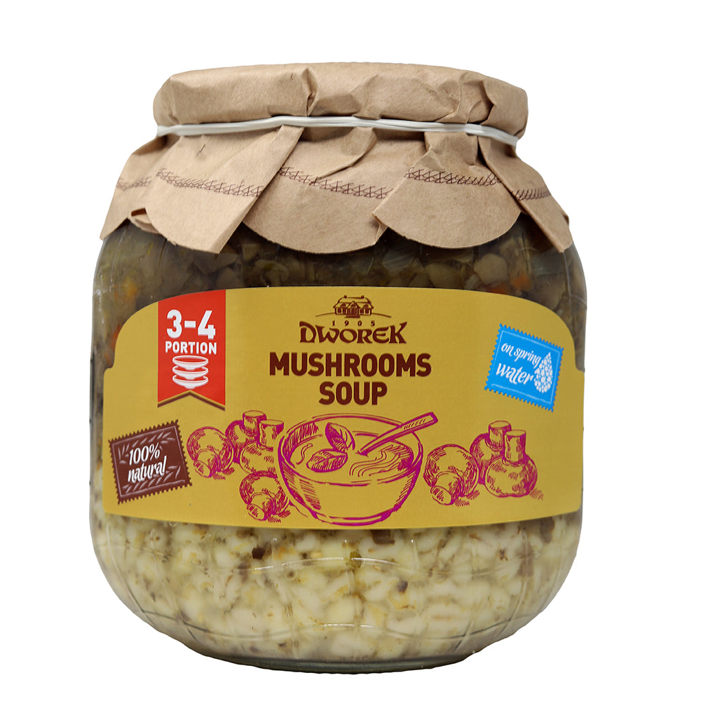 Mushrooms Soup in Glass Jar, 24.34 oz/ 720 Ml