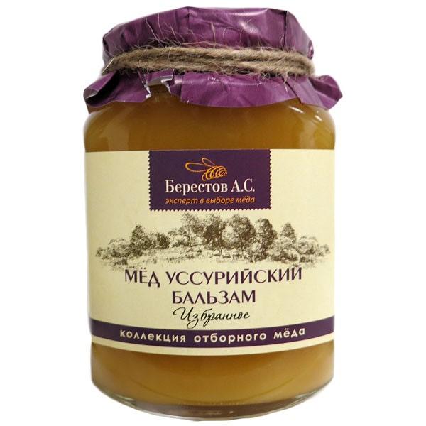 Natural Altai Honey "Ussuriski Balm", 1.1 lb / 500 g (Berestov)